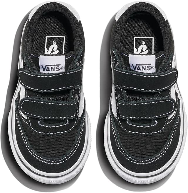 Thumbnail 4 de Vans Brooklyn LS V Suede Canvas Black White talla 26