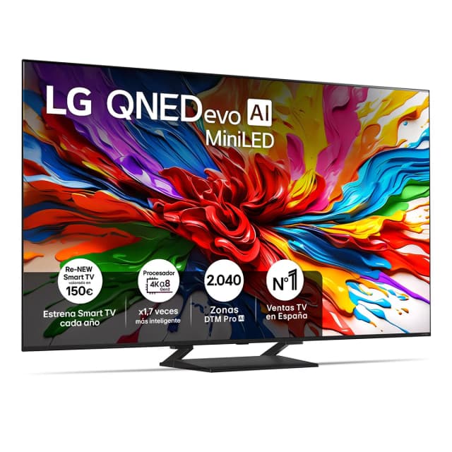 Detalle de LG 65QNED93A6A QNED evo MiniLED AI (65”) 4K Smart TV reacondicionada Grado A