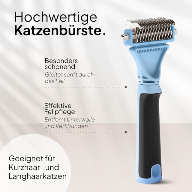 Detalle 2 de Pretty Paw Katzenbürste für schonende Haarentfernung 🐾