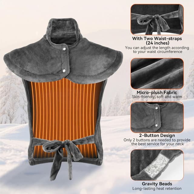 Thumbnail 4 de Olycism Termoforo elettrico 60x85 cm per schiena e collo