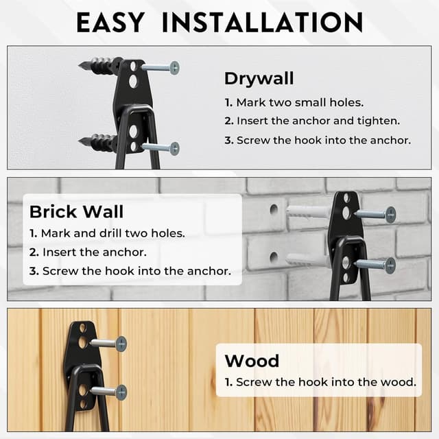 Thumbnail 5 de BONTEC Set 18 ganci da parete per garage 502 kg