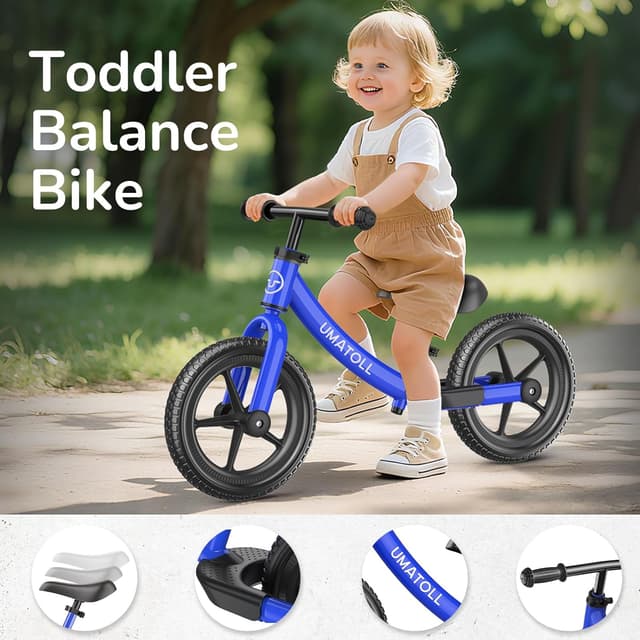 Thumbnail 6 de Umatoll Toddler Balance Bike (No-Pedal) for Ages 18 Months–5 Years with Tool-Free Adjustment