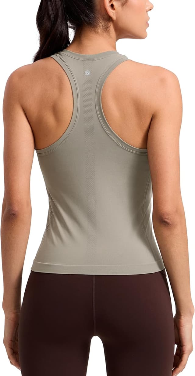 Thumbnail 6 de CRZ YOGA débardeur sans couture femme à col haut et dos nageur, spécial entraînement