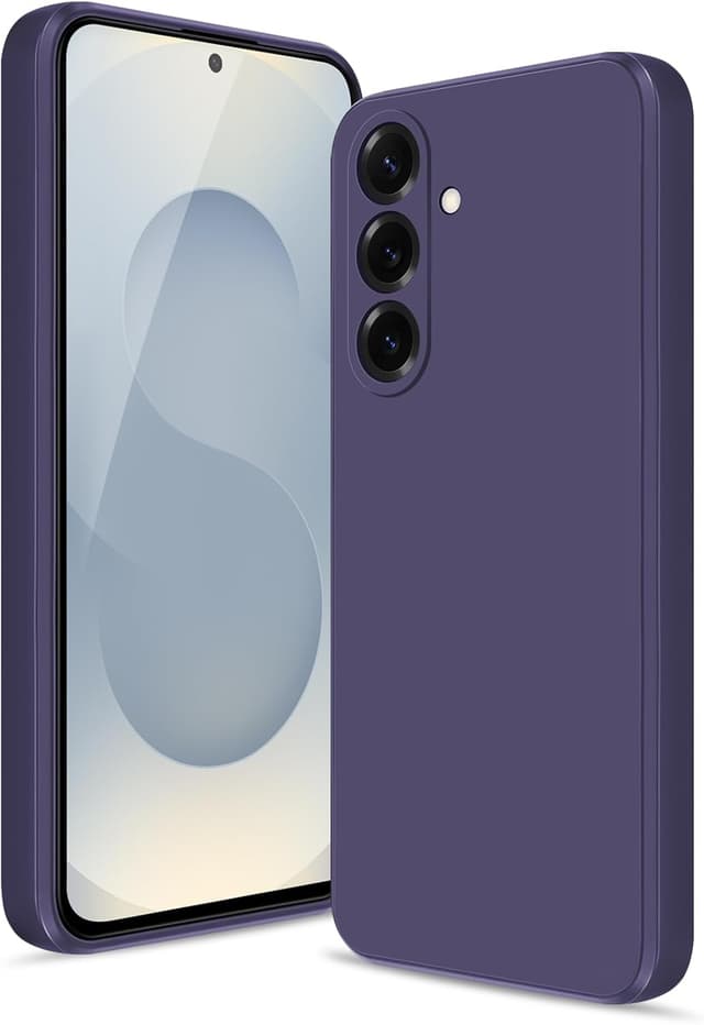 Detalle de Btstring Hülle für Samsung Galaxy S25 Plus – Silikon-Case mit weichem Mikrofaserfutter (lila)