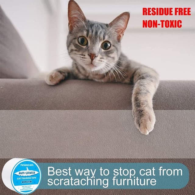 Detalle 2 de Petslucent Cat Scratch Deterrent Sticky Paws Tape (Blue, 3'' x 15 Yards)