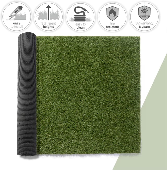 Thumbnail 3 de Paco Home Césped Artificial 18mm 200x200cm Interior/Exterior 🌱