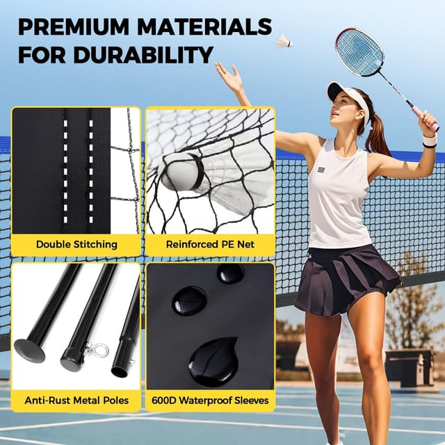 Detalle de BAGAIL filet de badminton extérieur 20 ft