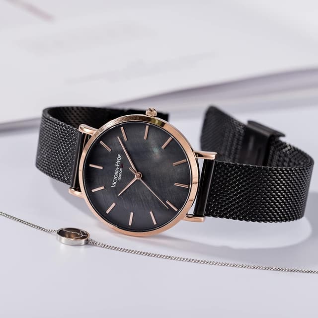 Thumbnail 6 de VICTORIA HYDE Donna Bracciale Orologi Set Analogico al Quarzo con Cinturino in Pelle/Acciaio Inox