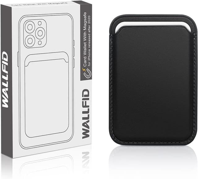 Detalle de WALLFID Porte-cartes MagSafe magnétique en cuir avec protection RFID pour iPhone 12 à 17