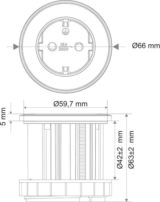 Thumbnail 5 de Electraline 62564 Regleta Base Escritorio