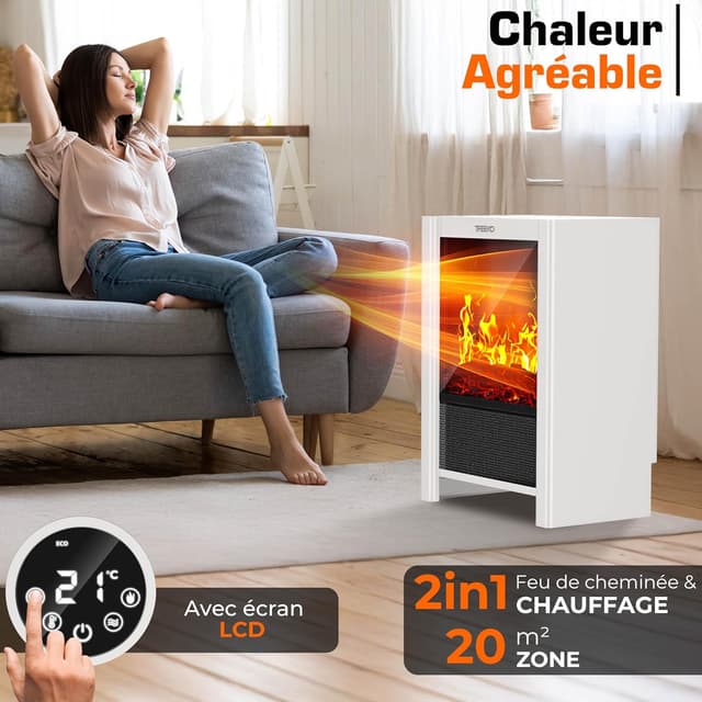 Thumbnail 2 de TRESKO Cheminée électrique 2000W