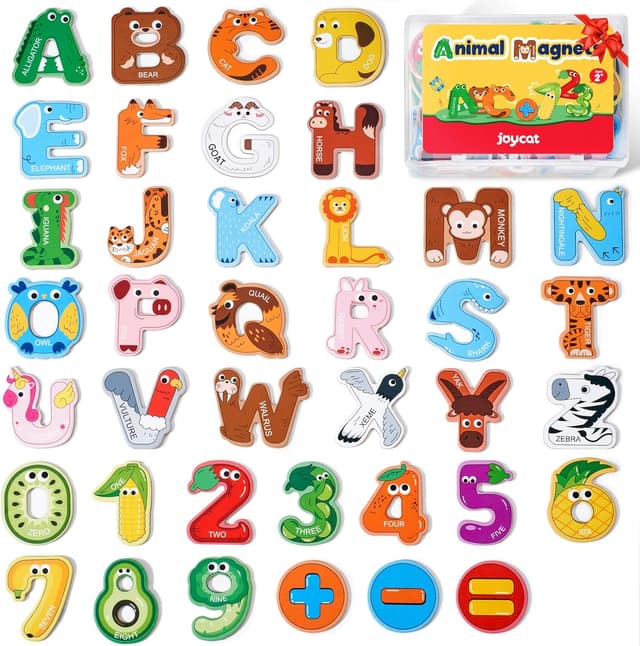 Detalle de JoyCat Wooden Alphabet Magnets 26