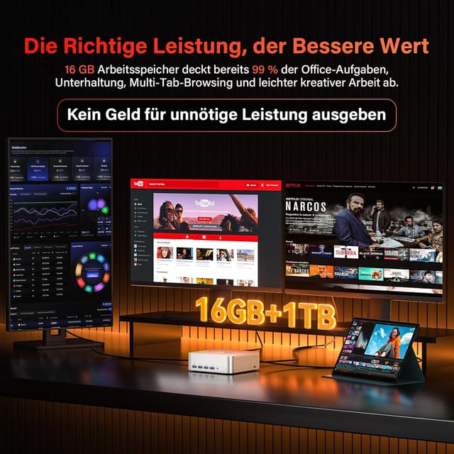 Thumbnail 5 de GEEKOM AI Mini PC A7 Max (2026 Edition) mit AMD Ryzen 9 7940HS, Windows 11 Pro, DDR5 bis 128 GB und 1 TB SSD