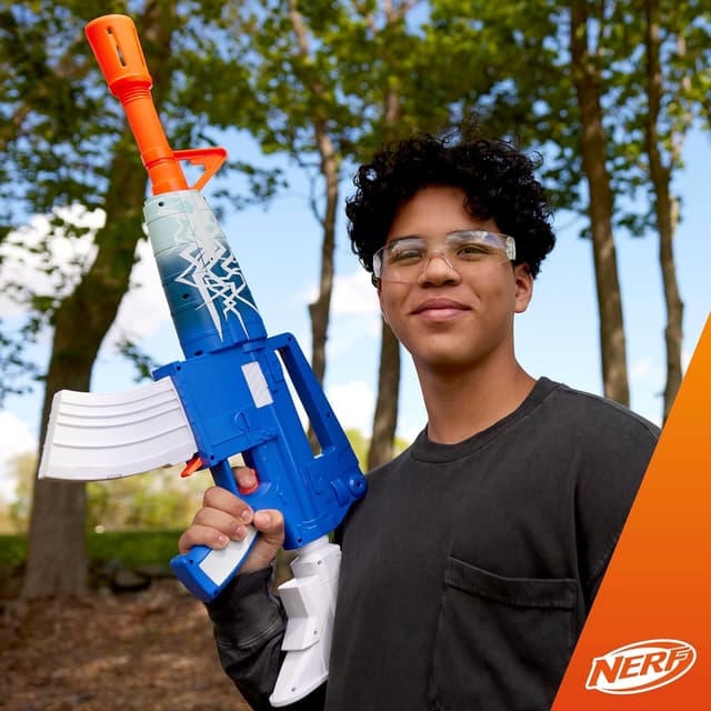 Thumbnail 6 de Nerf Fortnite Blue Shock Blaster (Motorized) with 10-Dart Clip and 10 Elite Darts
