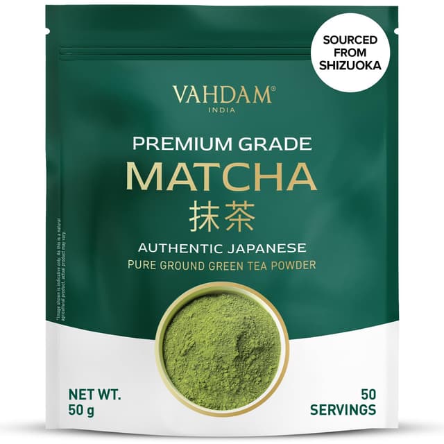 Detalle de VAHDAM Premium Matcha Grüntee 50g