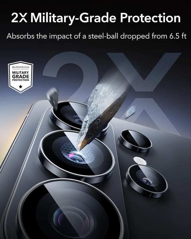 Detalle 2 de ESR Protection objectif caméra S26 Ultra, 2 pack