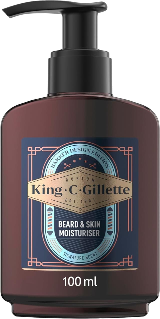 Detalle de King C. Gillette Soin barbe et visage hydratant à la vitamine B3 et huile d’argan, 100 ml