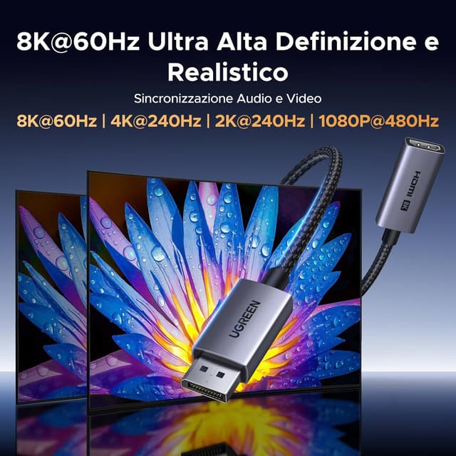 Thumbnail 2 de UGREEN 8K Adattatore DP a HDMI 8K 60Hz