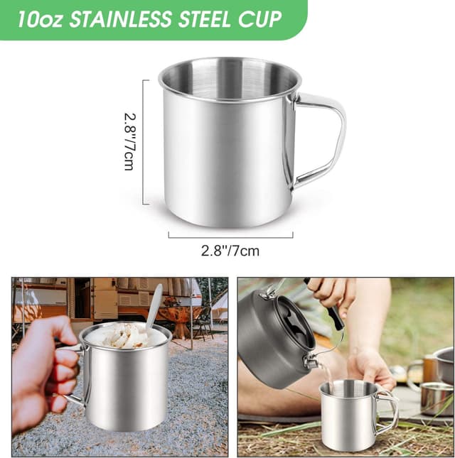 Thumbnail 7 de Odoland Vajilla de Acero Inoxidable 15-en-1 🍽️ para Picnic y Camping