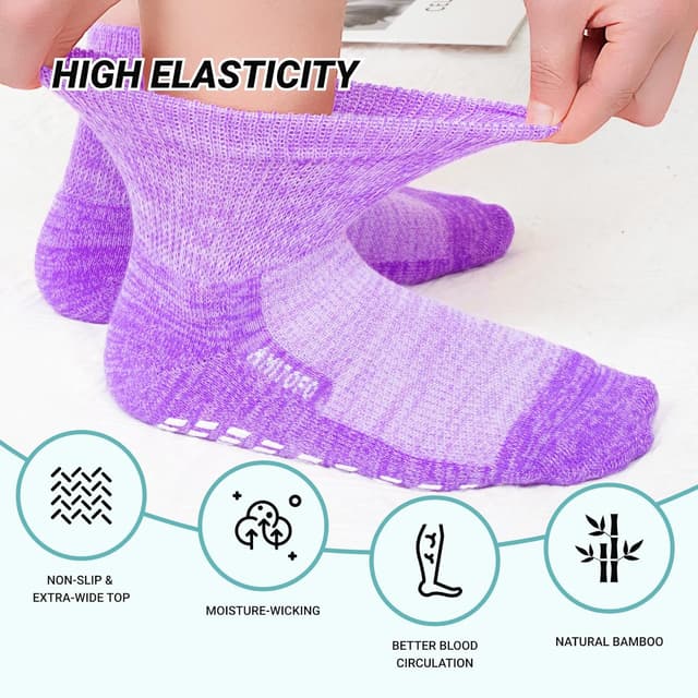 Detalle de LOFIR Diabetic Socks Bamboo non-slip 6–14, 4 pairs