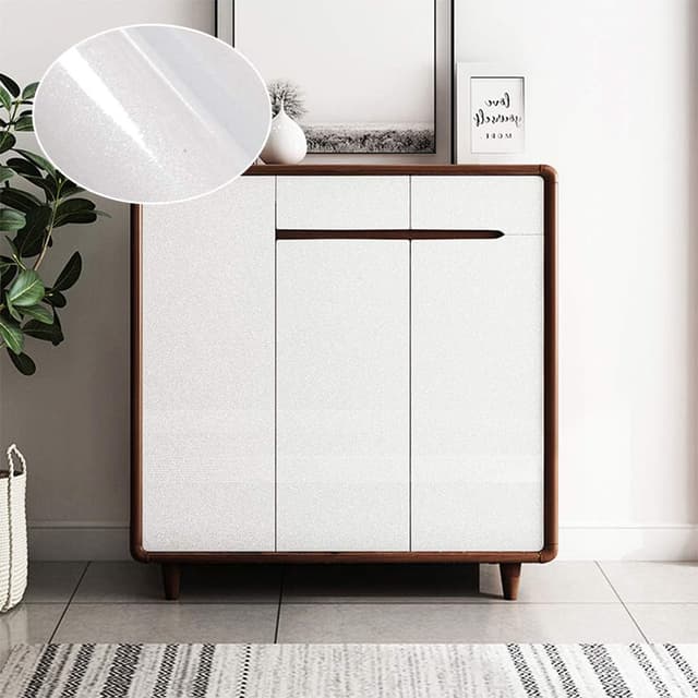 Detalle 2 de Decoroom Papel Adhesivo Blanco Brillo 40x300cm, Impermeable, Autoadhesivo