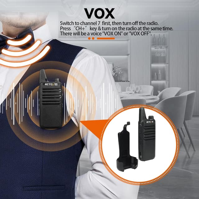 Thumbnail 4 de Retevis RT22 Two Way Radio 4-Pack