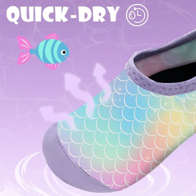 Detalle de WateLves Badeschuhe für Kinder (Gr. 14–31) – Wasserschuhe ohne Schnürsenkel für Strand & Pool