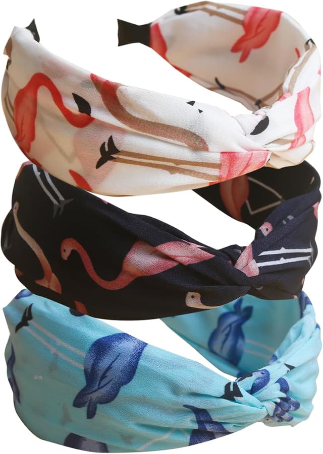 Detalle de Flamingo headband 3pc Wide