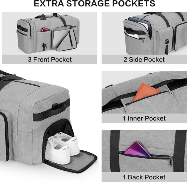 Detalle de YOUNGOA sac de voyage pliable 120L étanche