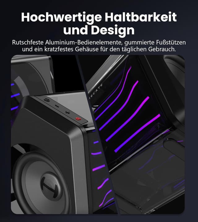 Thumbnail 6 de Edifier G2000 Pro 2.0 RGB Gaming-Lautsprecher mit Virtual 7.1, Bluetooth 5.4, USB‑C/AUX und TempoFlow-Licht