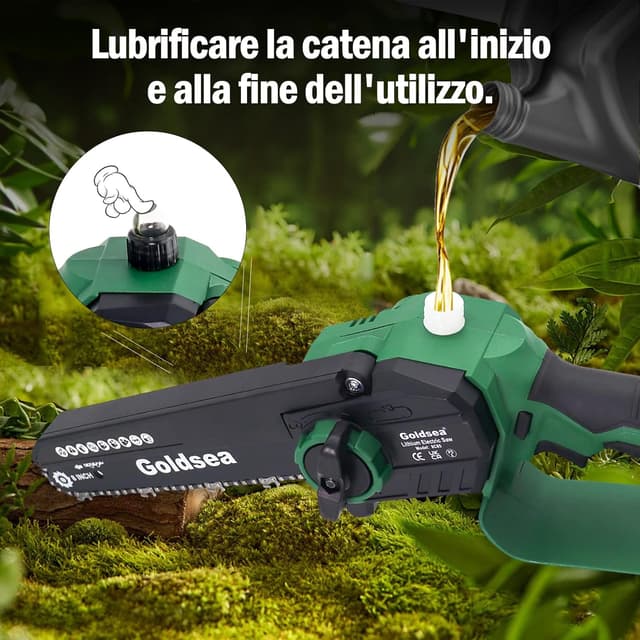 Detalle de Goldsea Mini Motosega 8 pollici 800 W