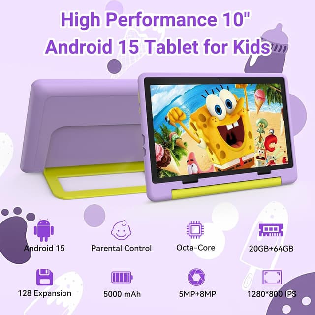 Detalle 2 de Laptok Kids Tablet 10-inch Android 15 tablet