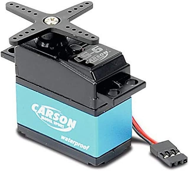 Detalle de Carson CS-6 Waterproof MG Servo 6 kg (JR) – servomoteur étanche pour modélisme