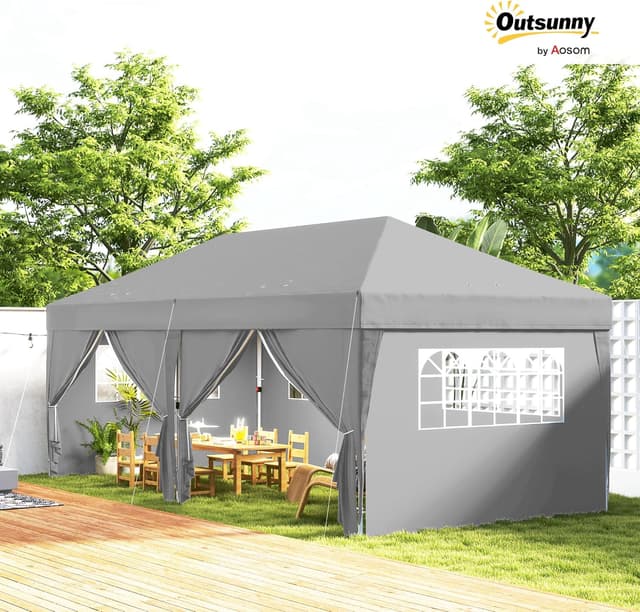 Detalle 2 de Outsunny Tonnelle Jardin Pop-up 3x6 m