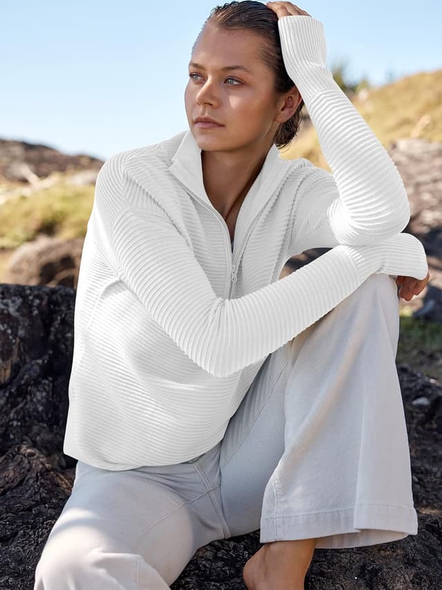 Thumbnail 6 de ANRABESS Long Sleeve Quarter Zip Pullover S–XL