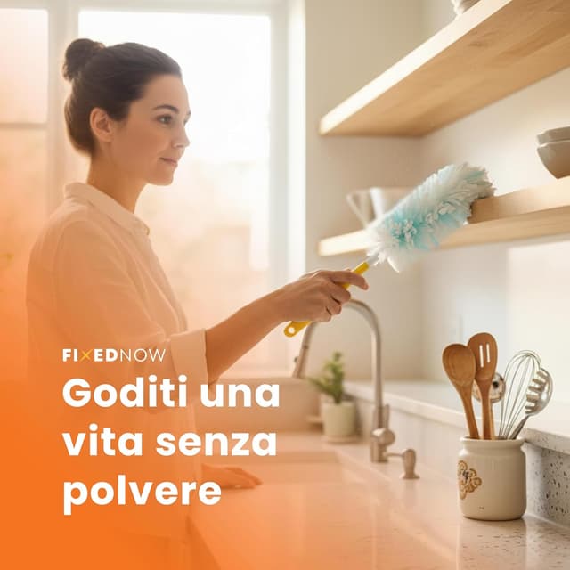 Thumbnail 6 de FixedNow XXL set da 30 panni catturapolvere per Swiffer Duster (con asta e manico)