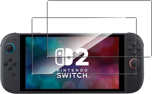 Detalle 2 de Lot de 2 verres trempés WFTE pour Nintendo Switch 2 (modèle 2025) – 0,26 mm, dureté 9H, transparence 99%