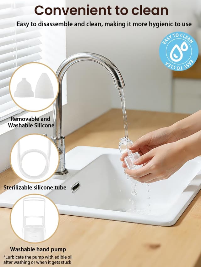 Detalle de Tragbarer manueller Nasensauger Baby – Handabzieher ohne Staubsauger, regulierbare Saugkraft