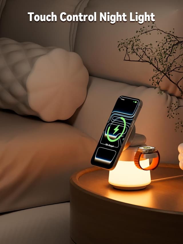 Detalle de Station de charge induction 4 en 1 25W