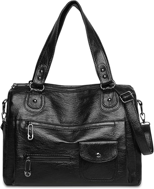 Detalle 2 de VOESLD borsa donna in PU vintage chic con tracolla regolabile