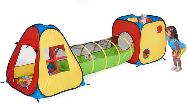 Imagen de UTEX 3 in 1 Pop Up Play Tent with Tunnel 🎪 en OfertitasTOP