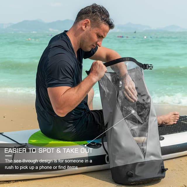 Detalle de Dry Bag Upgraded 45L/40L/30L/20L multifunction waterproof dry sack for paddleboarding, kayaking and more