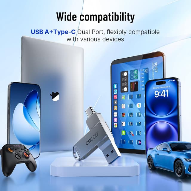Detalle de OSCOO 32GB USB 3.1 dual USB-C USB-A drive