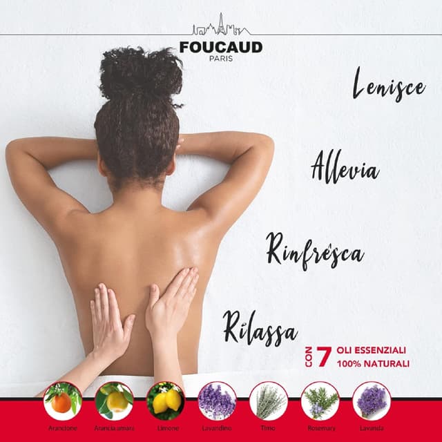 Detalle de Friction de Foucand Flacone di vetro 250 ml – concentrato di oli essenziali per tonificare, rinfrescare e lenire