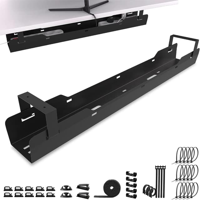 Detalle de Ultimate Setup Kabelwanne Schreibtisch Schwarz