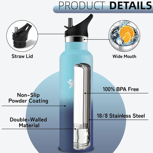 Detalle 2 de Grsta Botella Acero Inoxidable 1 litro 🥤