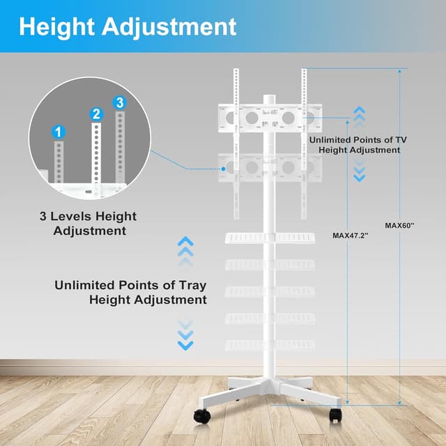 Detalle 2 de XINLEI ML55AW carrello TV 21-60 pollici