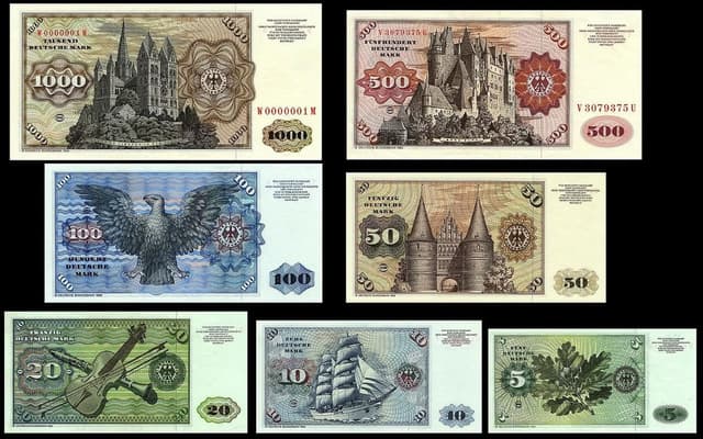 Thumbnail 2 de JDS Collection Reproduktionen Deutsche Mark 8 Scheine 1991