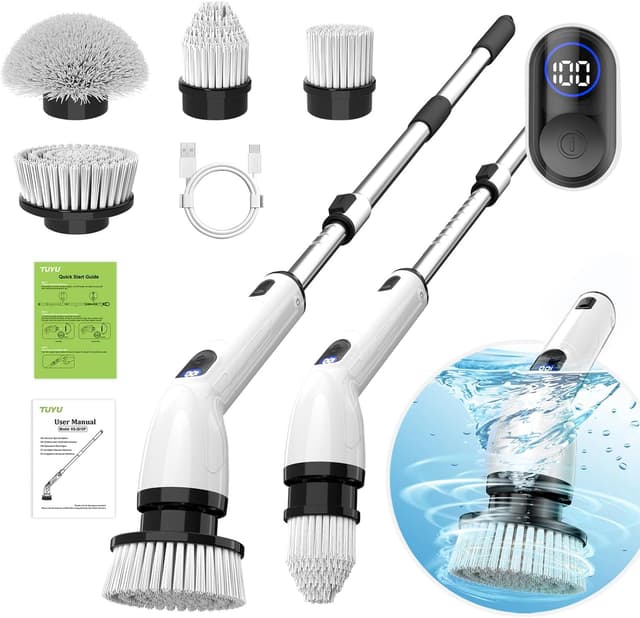 Detalle de TUYU Electric Spin Scrubber IPX7 Waterproof 🧽