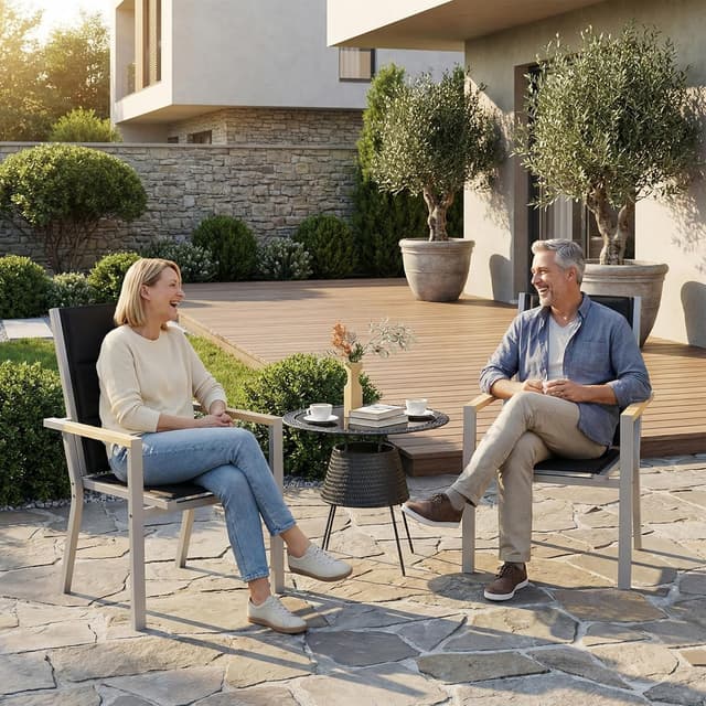 Thumbnail 1 de JUMMICO Sedia da Esterno Impilabile Portata 160kg